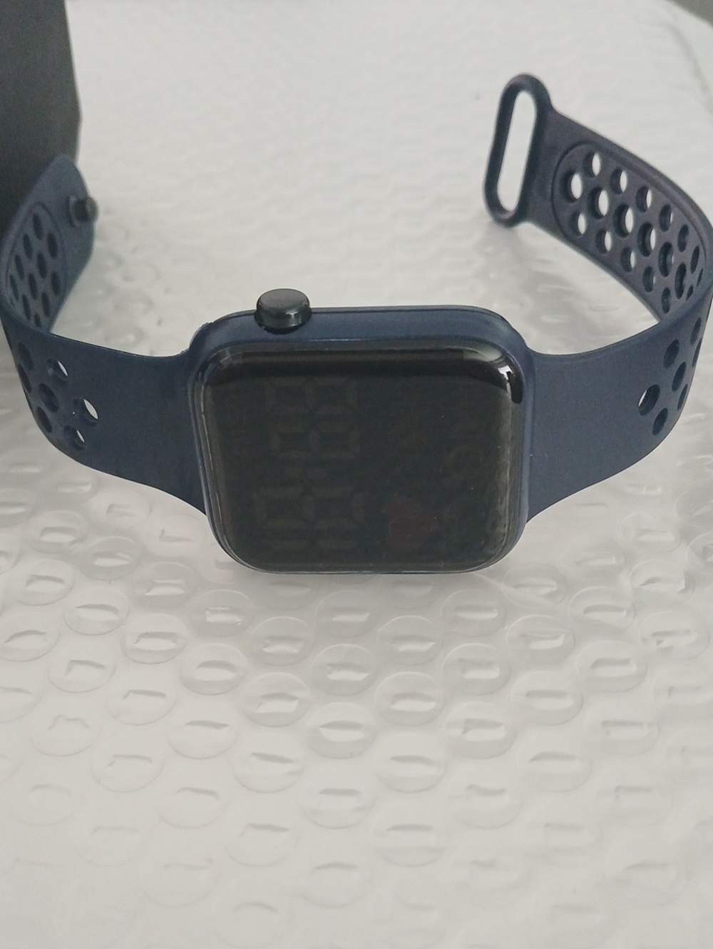 Smart Fitness Watch with Navy Sport Band